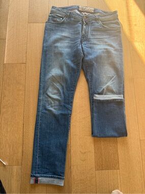 Jacob Cohen Slim Straight Faded Blue Jeans